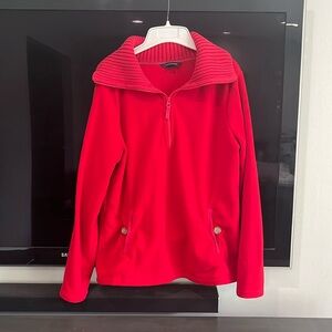 Lands End soft Fleece Quarter Zip Pullover 14/16